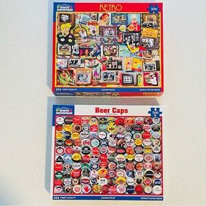 White Mountain Retro and Beer Caps Puzzle Set